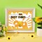 30 Pcs Mother's Day Handprint Craft Kits with 3 Large Ink Pads – DIY Greeting Cards for Mom, Sunday Home & Classroom Activities (Yellow, Bee)